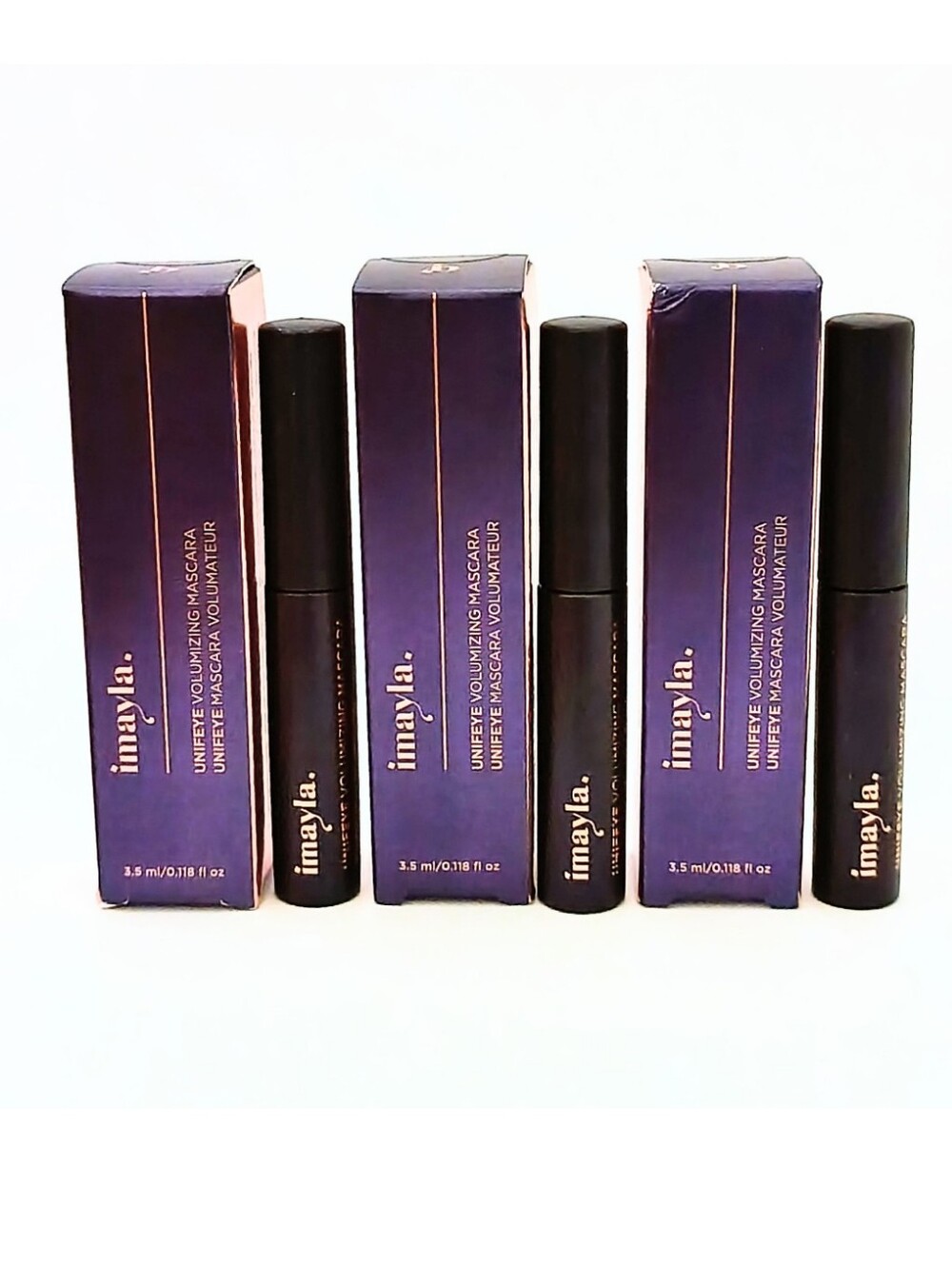 Imayla Unifeye Volumizing Mascara Black 3.5 mL Lot of 3 New Sealed